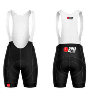 Culotte corto CORA BPM Full Black Grip Negro - banda antideslizante 8 cm en negro sólido - tejido compresivo sólido de tinta 115 g/m², badana M-PERSOLE 13 mm - vista frontal y trasera